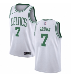 Men's Nike Boston Celtics #7 Jaylen Brown Authentic White NBA Jersey - Association Edition