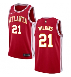 Women's Nike Atlanta Hawks #21 Dominique Wilkins Swingman Red NBA Jersey Statement Edition