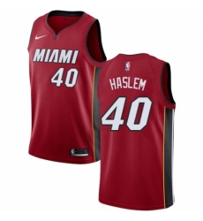Youth Nike Miami Heat #40 Udonis Haslem Authentic Red NBA Jersey Statement Edition