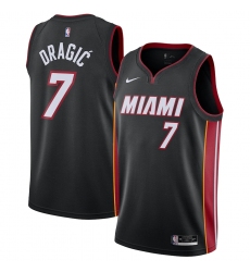 Men's Miami Heat #7 Goran Dragic Nike Black 2020-21 Swingman Jersey