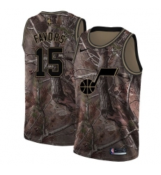 Youth Nike Utah Jazz #15 Derrick Favors Swingman Camo Realtree Collection NBA Jersey