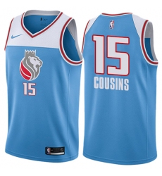 Men's Nike Sacramento Kings #15 DeMarcus Cousins Swingman Blue NBA Jersey - City Edition