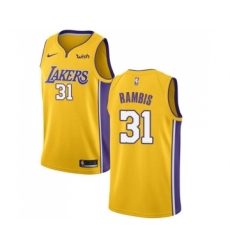 Youth Los Angeles Lakers #31 Kurt Rambis Swingman Gold Home Basketball Jersey - Icon Edition