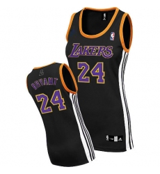Women's Adidas Los Angeles Lakers #24 Kobe Bryant Authentic Black NBA Jersey