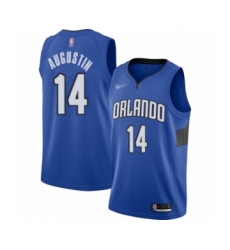 Women's Orlando Magic #14 D.J. Augustin Swingman Blue Finished Basketball Jersey - Statement Edition