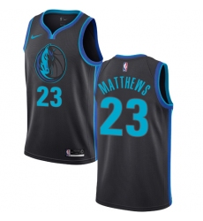 Women's Nike Dallas Mavericks #23 Wesley Matthews Swingman Charcoal NBA Jersey - City Edition
