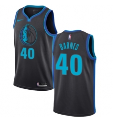Men's Nike Dallas Mavericks #40 Harrison Barnes Swingman Charcoal NBA Jersey - City Edition