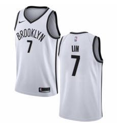 Women's Nike Brooklyn Nets #7 Jeremy Lin Authentic White NBA Jersey - Association Edition
