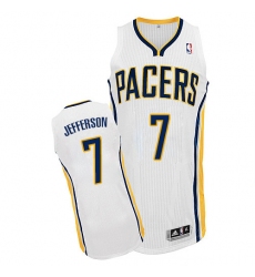 Men's Adidas Indiana Pacers #7 Al Jefferson Authentic White Home NBA Jersey