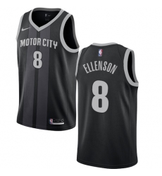 Women's Nike Detroit Pistons #8 Henry Ellenson Swingman Black NBA Jersey - City Edition