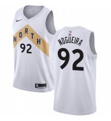 Youth Nike Toronto Raptors #92 Lucas Nogueira Swingman White NBA Jersey - City Edition