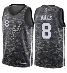 Men's Nike San Antonio Spurs #8 Patty Mills Swingman Camo NBA Jersey - City Edition