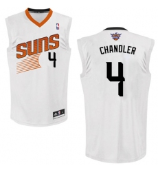 Men's Adidas Phoenix Suns #4 Tyson Chandler Authentic White Home NBA Jersey