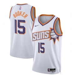 Men's Phoenix Suns #15 Devin Booker White 2026 Association Edition Stitched Basketball Jersey