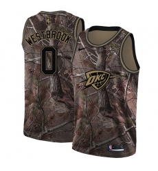 Youth Nike Oklahoma City Thunder #0 Russell Westbrook Swingman Camo Realtree Collection NBA Jersey