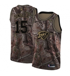 Men's Nike Oklahoma City Thunder #15 Kyle Singler Swingman Camo Realtree Collection NBA Jersey