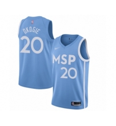 Men's Minnesota Timberwolves #21 Kevin Garnett Swingman Blue Basketball Jersey - 2019 20 City Edition