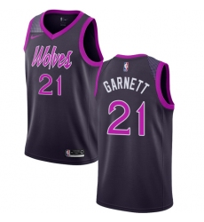 Men's Nike Minnesota Timberwolves #21 Kevin Garnett Swingman Purple NBA Jersey - City Edition