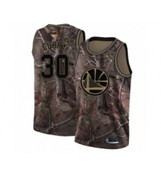 Men's Golden State Warriors #30 Stephen Curry Swingman Camo Realtree Collection Basketball 2019 Basketball Finals Bound Jersey