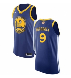 Men's Nike Golden State Warriors #9 Andre Iguodala Authentic Royal Blue Road 2018 NBA Finals Bound NBA Jersey - Icon Edition