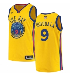 Men's Nike Golden State Warriors #9 Andre Iguodala Swingman Gold 2018 NBA Finals Bound NBA Jersey - City Edition