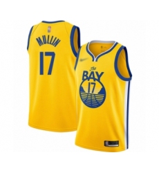 Men's Golden State Warriors #17 Chris Mullin Authentic Gold Finished Basketball Jersey - Statement Edition