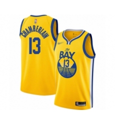 Women's Golden State Warriors #13 Wilt Chamberlain Swingman Gold Finished Basketball Jersey - Statement Edition