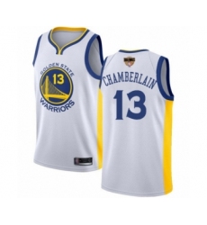 Youth Golden State Warriors #13 Wilt Chamberlain Swingman White 2019 Basketball Finals Bound Basketball Jersey - Association Edition