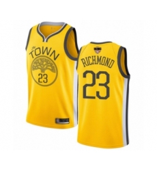 Men's Golden State Warriors #23 Mitch Richmond Yellow Swingman 2019 Basketball Finals Bound Jersey - Earned Edition