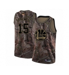 Men's Golden State Warriors #15 Latrell Sprewell Swingman Camo Realtree Collection Basketball 2019 Basketball Finals Bound Jersey