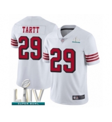 Men's San Francisco 49ers #29 Jaquiski Tartt Limited White Rush Vapor Untouchable Super Bowl LIV Bound Football Jersey