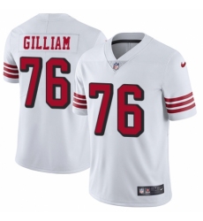 Men's Nike San Francisco 49ers #76 Garry Gilliam Limited White Rush Vapor Untouchable NFL Jersey