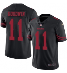 Youth Nike San Francisco 49ers #11 Marquise Goodwin Limited Black Rush Vapor Untouchable NFL Jersey