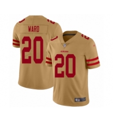 Men's San Francisco 49ers #20 Jimmie Ward Limited Gold Inverted Legend Football Jersey