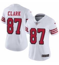 Women's Nike San Francisco 49ers #87 Dwight Clark Limited White Rush Vapor Untouchable NFL Jersey