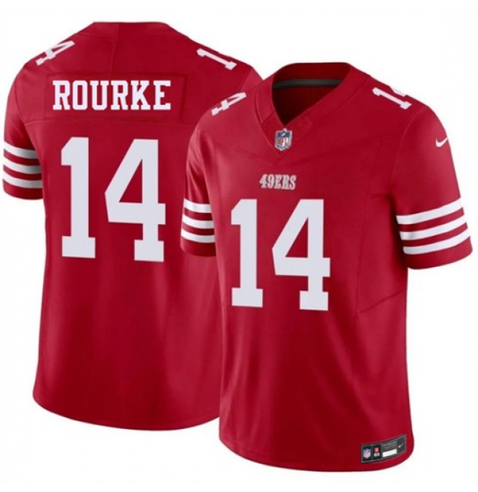 Men's San Francisco 49ers #14 Kurtis Rourke Red 2026 F.U.S.E. Vapor Untouchable Limited Football Stitched Jersey