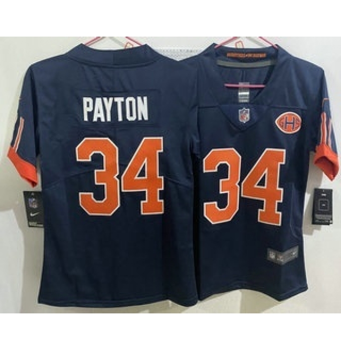 Women's Chicago Bears #34 Walter Payton Navy 2026 Vapor Rivalries Collection Limited Stitched Jersey