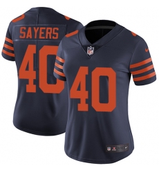 Women's Nike Chicago Bears #40 Gale Sayers Navy Blue Alternate Vapor Untouchable Limited Player NFL Jersey