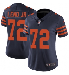 Women's Nike Chicago Bears #72 Charles Leno Navy Blue Alternate Vapor Untouchable Limited Player NFL Jersey
