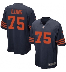 Men's Nike Chicago Bears #75 Kyle Long Game Navy Blue Alternate NFL Jersey