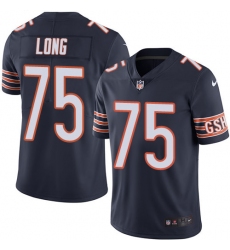 Men's Nike Chicago Bears #75 Kyle Long Navy Blue Team Color Vapor Untouchable Limited Player NFL Jersey