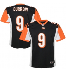 Youth Cincinnati Bengals #9 Joe Burrow Nike Black 2020 NFL Draft First Round Pick Game Jersey.webp