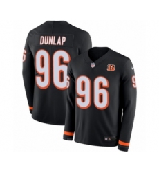 Youth Nike Cincinnati Bengals #96 Carlos Dunlap Limited Black Therma Long Sleeve NFL Jersey