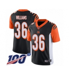 Men's Cincinnati Bengals #36 Shawn Williams Black Team Color Vapor Untouchable Limited Player 100th Season Football Jersey
