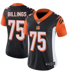 Women's Nike Cincinnati Bengals #75 Andrew Billings Vapor Untouchable Limited Black Team Color NFL Jersey