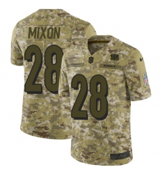 Men's Nike Cincinnati Bengals #28 Joe Mixon Limited Camo 2018 Salute to Service NFL Jersey