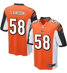 Men's Nike Cincinnati Bengals #58 Carl Lawson Game Orange Alternate NFL Jersey