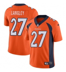 Youth Nike Denver Broncos #27 Brendan Langley Orange Team Color Vapor Untouchable Limited Player NFL Jersey