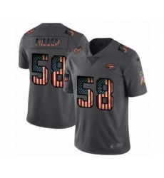 Men's Denver Broncos #58 Von Miller Limited Black USA Flag 2019 Salute To Service Football Jersey
