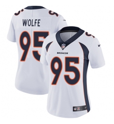 Women's Nike Denver Broncos #95 Derek Wolfe White Vapor Untouchable Limited Player NFL Jersey